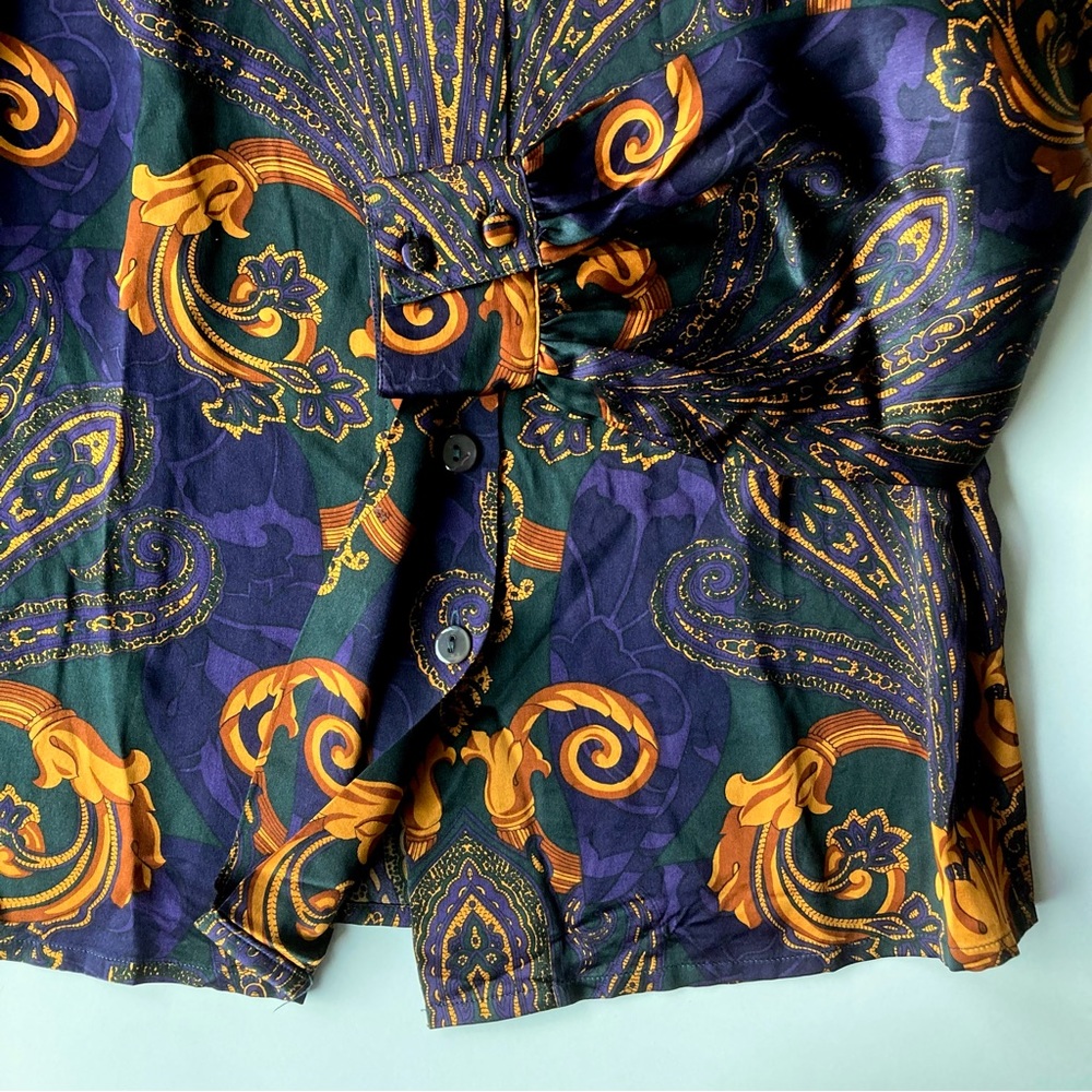 Classiques Entier 100% Silk Button Front Long Sle… - image 5